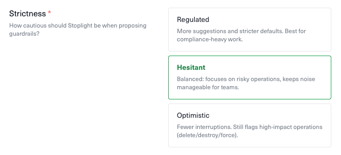 Customize guardrail velocity